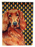 Irish Setter Candy Corn Halloween Portrait House Flag 28x40 Porch Sleeve Pole Decorative Outside Yard Banner Artwork Wall Hanging, Polyester