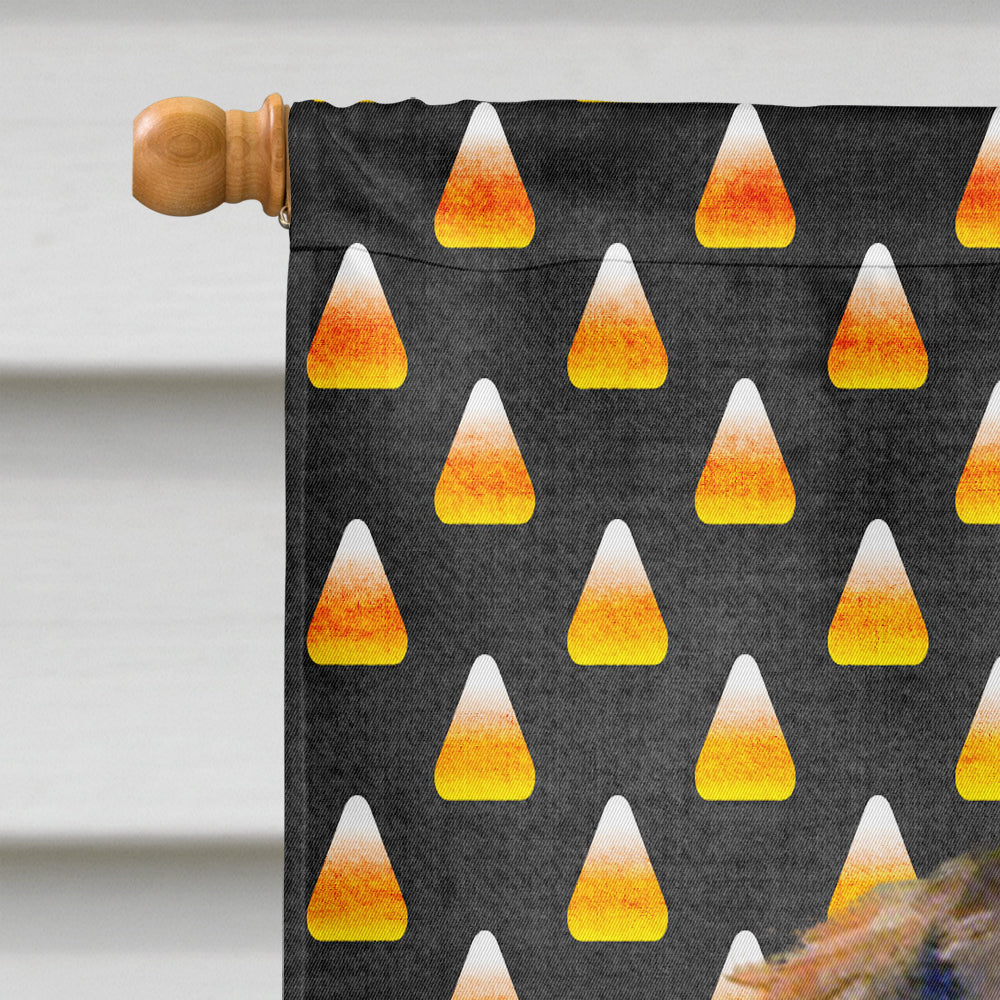 Dachshund Candy Corn Halloween Portrait House Flag 28x40 Porch Sleeve Pole Decorative Outside Yard Banner Artwork Wall Hanging, Polyester