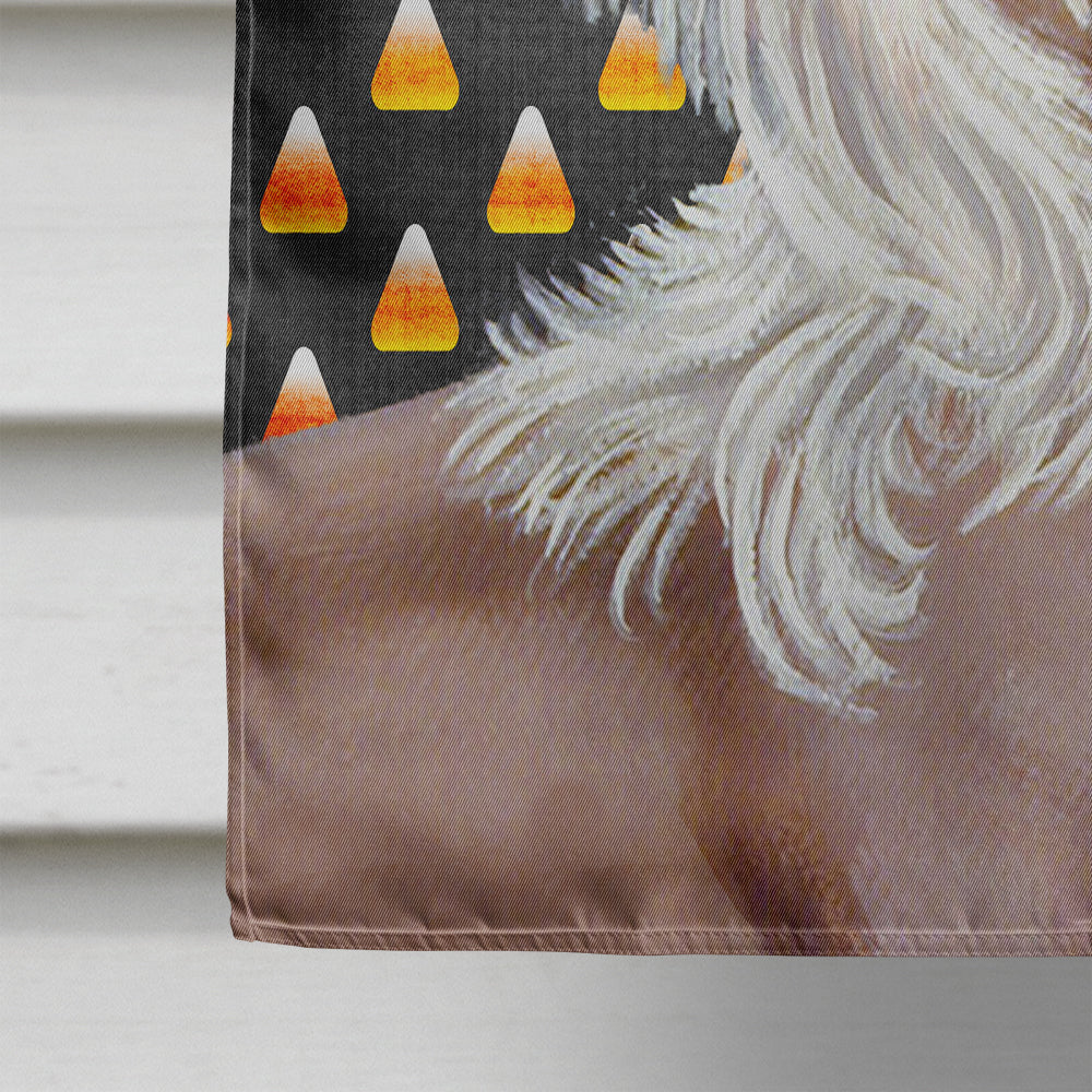 Chinese Crested Candy Corn Halloween Portrait House Flag 28x40 Porch Sleeve Pole Decorative Outside Yard Banner Artwork Wall Hanging, Polyester