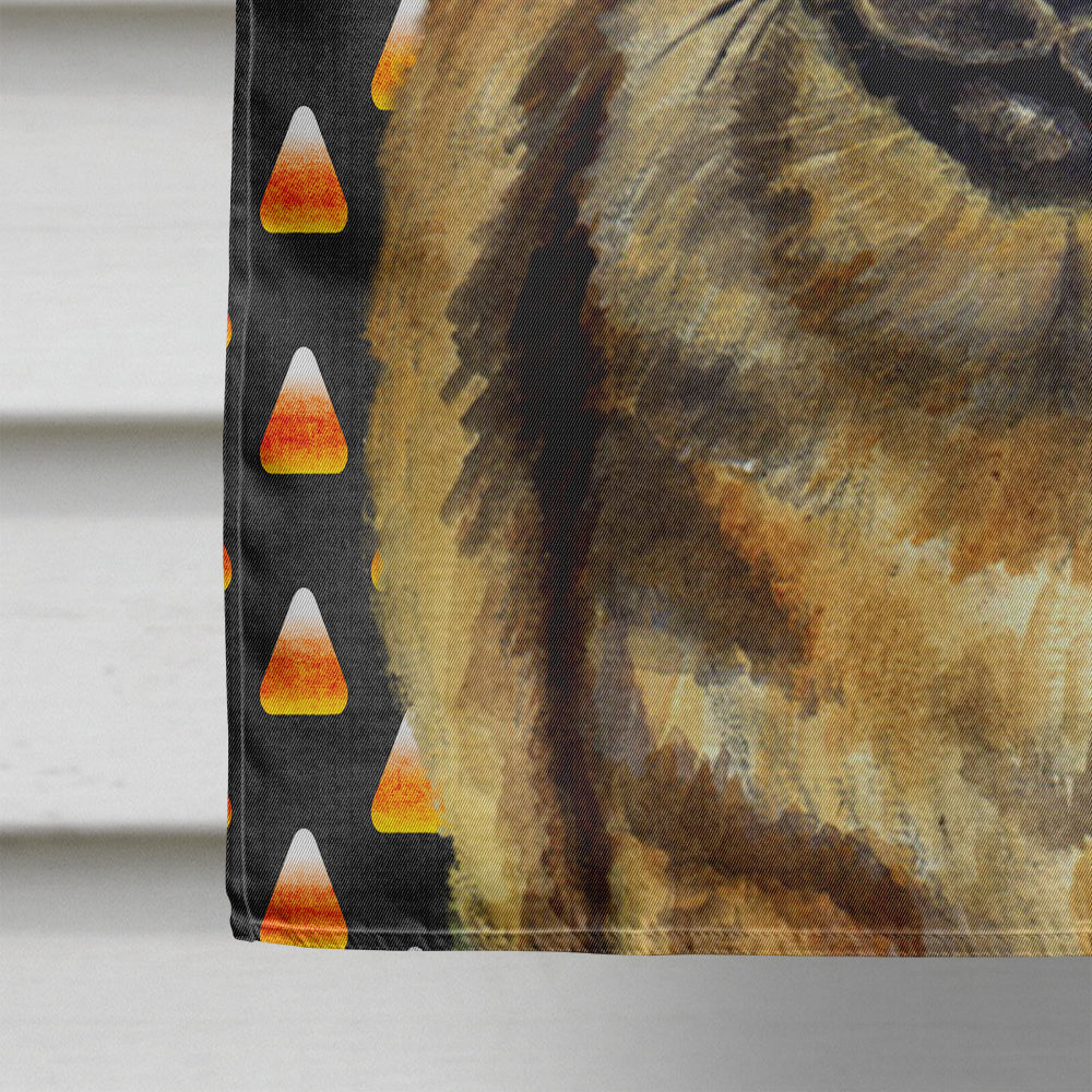 Tibetan Spaniel Candy Corn Halloween Portrait House Flag 28x40 Porch Sleeve Pole Decorative Outside Yard Banner Artwork Wall Hanging, Polyester