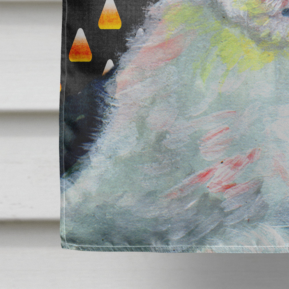 Old English Sheepdog Candy Corn Halloween Portrait House Flag 28x40 Porch Sleeve Pole Decorative Outside Yard Banner Artwork Wall Hanging, Polyester