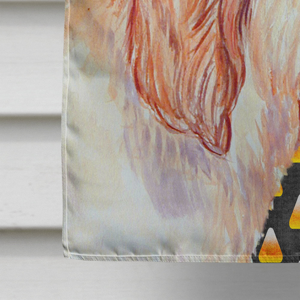 Petit Basset Griffon Vendeen Candy Corn Halloween Portrait House Flag 28x40 Porch Sleeve Pole Decorative Outside Yard Banner Artwork Wall Hanging, Polyester