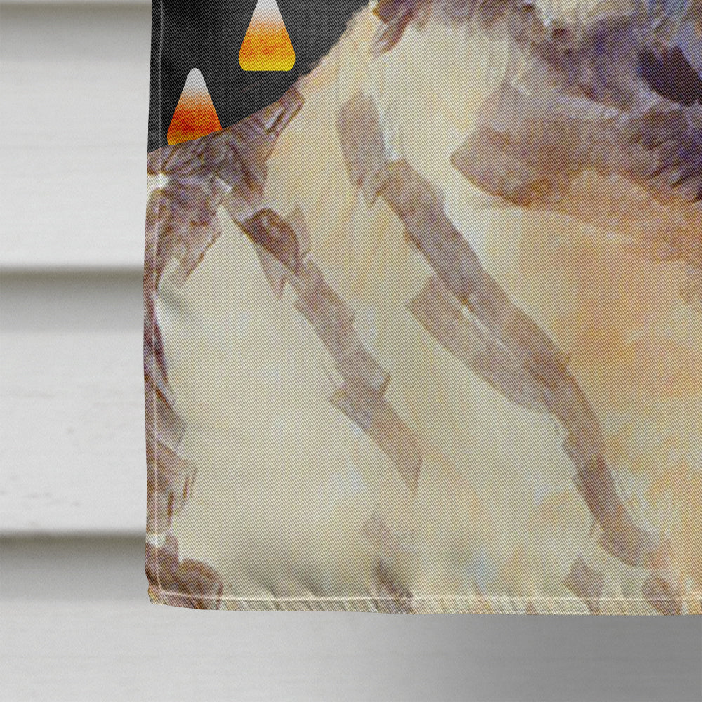 Norwegian Elkhound Candy Corn Halloween Portrait House Flag 28x40 Porch Sleeve Pole Decorative Outside Yard Banner Artwork Wall Hanging, Polyester