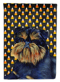 Brussels Griffon Candy Corn Halloween Portrait House Flag 28x40 Porch Sleeve Pole Decorative Outside Yard Banner Artwork Wall Hanging, Polyester