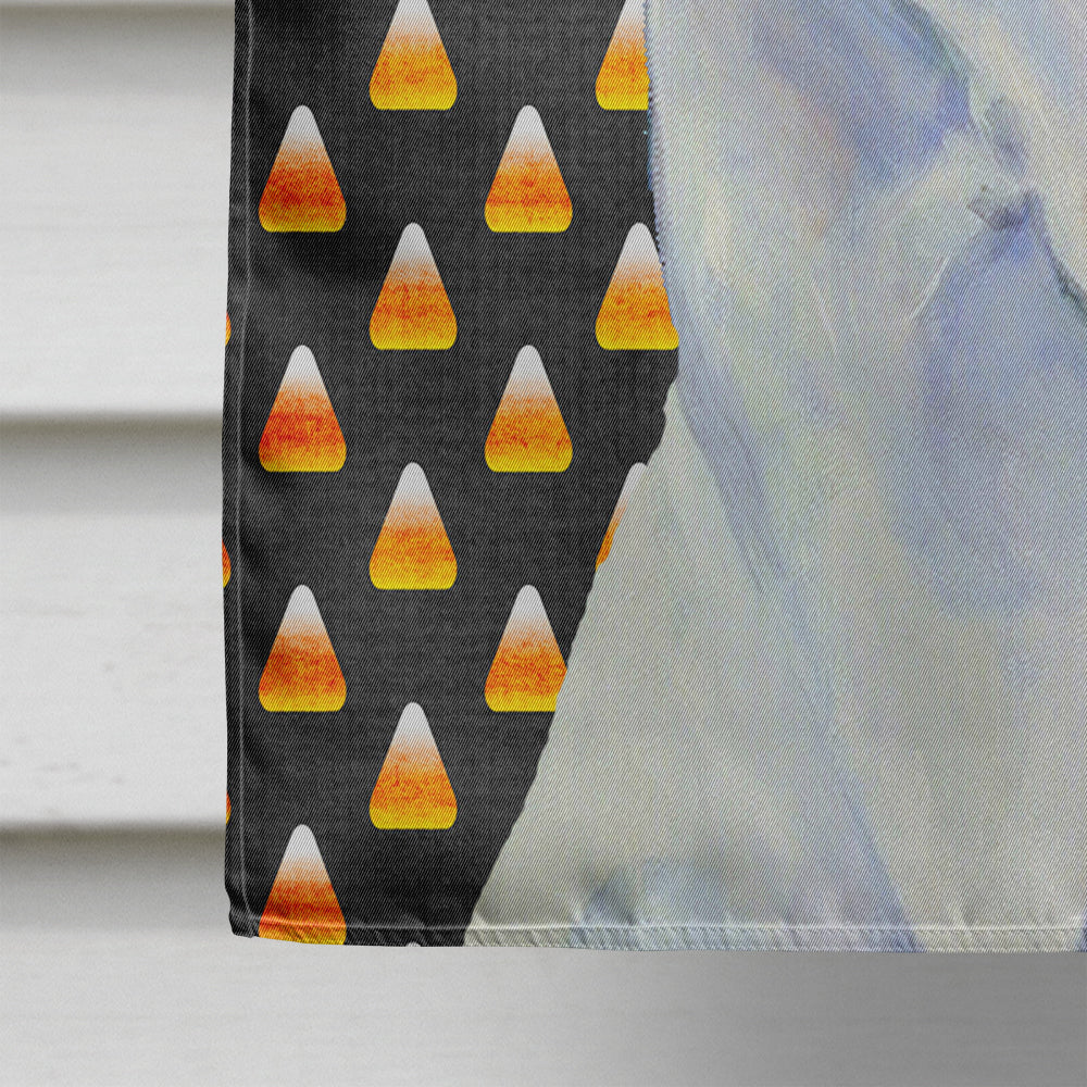 Great Dane Candy Corn Halloween Portrait House Flag 28x40 Porch Sleeve Pole Decorative Outside Yard Banner Artwork Wall Hanging, Polyester