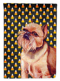 Brussels Griffon Candy Corn Halloween Portrait House Flag 28x40 Porch Sleeve Pole Decorative Outside Yard Banner Artwork Wall Hanging, Polyester