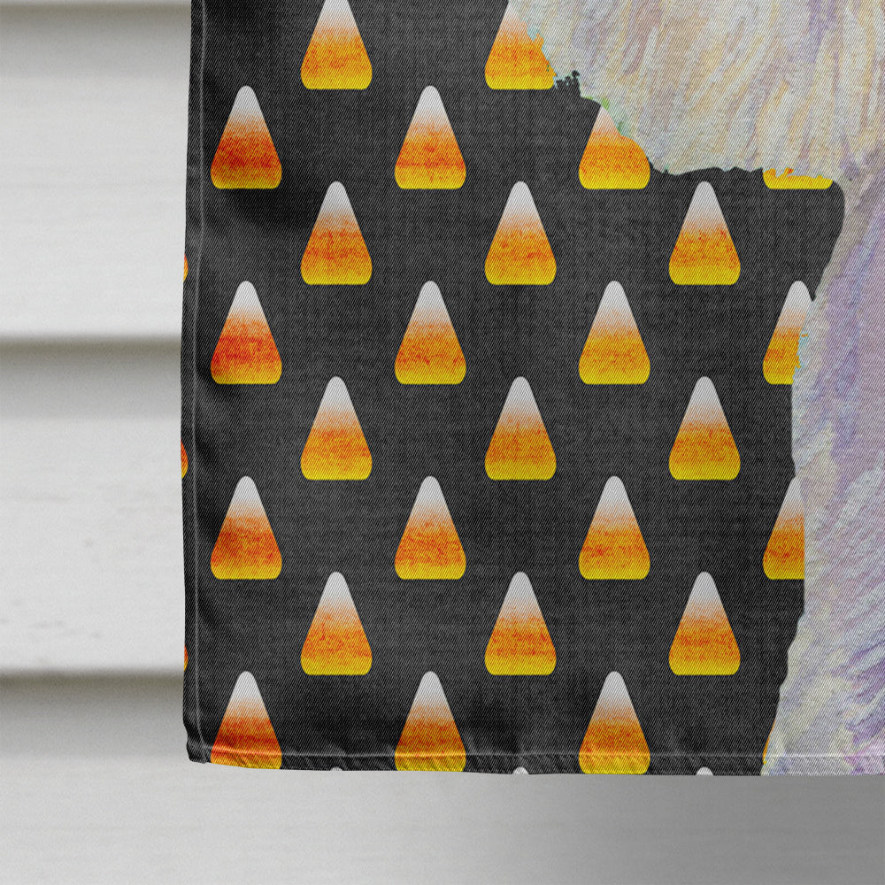 Westie Candy Corn Halloween Portrait House Flag 28x40 Porch Sleeve Pole Decorative Outside Yard Banner Artwork Wall Hanging, Polyester