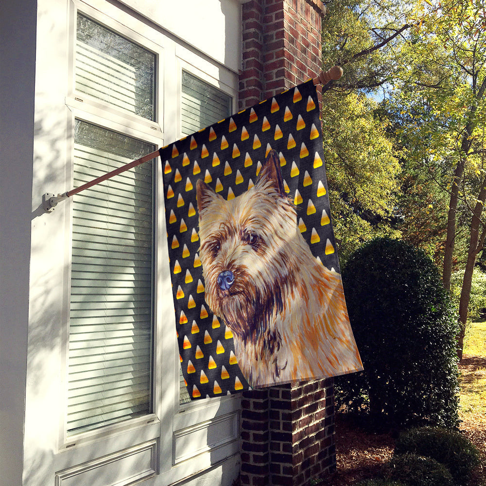 Cairn Terrier Candy Corn Halloween Portrait House Flag 28x40 Porch Sleeve Pole Decorative Outside Yard Banner Artwork Wall Hanging, Polyester