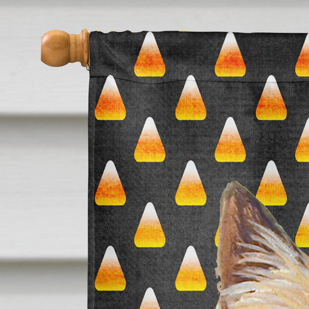 Cairn Terrier Candy Corn Halloween Portrait House Flag 28x40 Porch Sleeve Pole Decorative Outside Yard Banner Artwork Wall Hanging, Polyester