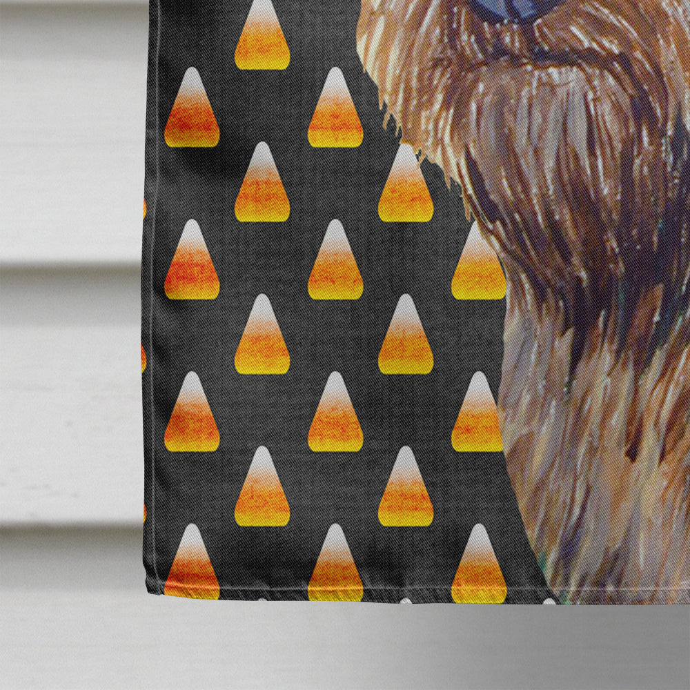 Cairn Terrier Candy Corn Halloween Portrait House Flag 28x40 Porch Sleeve Pole Decorative Outside Yard Banner Artwork Wall Hanging, Polyester