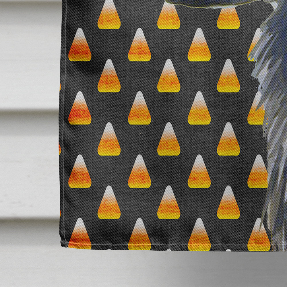 Flat Coated Retriever Candy Corn Halloween Portrait House Flag 28x40 Porch Sleeve Pole Decorative Outside Yard Banner Artwork Wall Hanging, Polyester