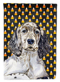 English Setter Candy Corn Halloween Portrait House Flag 28x40 Porch Sleeve Pole Decorative Outside Yard Banner Artwork Wall Hanging, Polyester