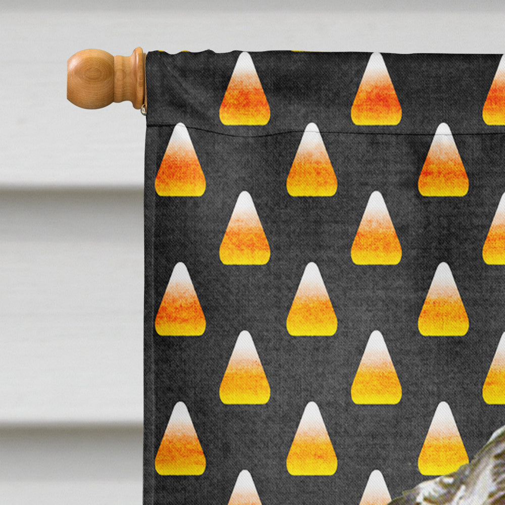 English Setter Candy Corn Halloween Portrait House Flag 28x40 Porch Sleeve Pole Decorative Outside Yard Banner Artwork Wall Hanging, Polyester