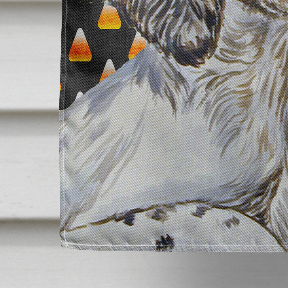 English Setter Candy Corn Halloween Portrait House Flag 28x40 Porch Sleeve Pole Decorative Outside Yard Banner Artwork Wall Hanging, Polyester