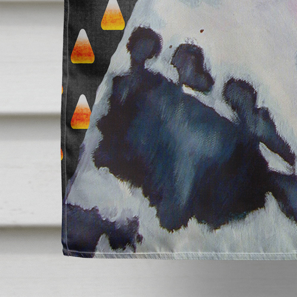 Great Dane Candy Corn Halloween Portrait House Flag 28x40 Porch Sleeve Pole Decorative Outside Yard Banner Artwork Wall Hanging, Polyester