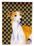 Whippet Candy Corn Halloween Portrait House Flag 28x40 Porch Sleeve Pole Decorative Outside Yard Banner Artwork Wall Hanging, Polyester