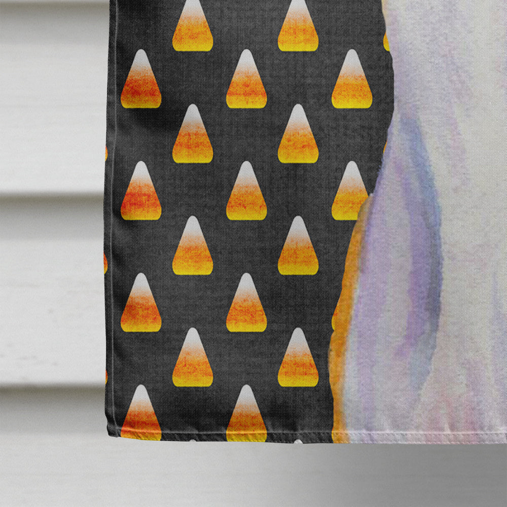 Whippet Candy Corn Halloween Portrait House Flag 28x40 Porch Sleeve Pole Decorative Outside Yard Banner Artwork Wall Hanging, Polyester