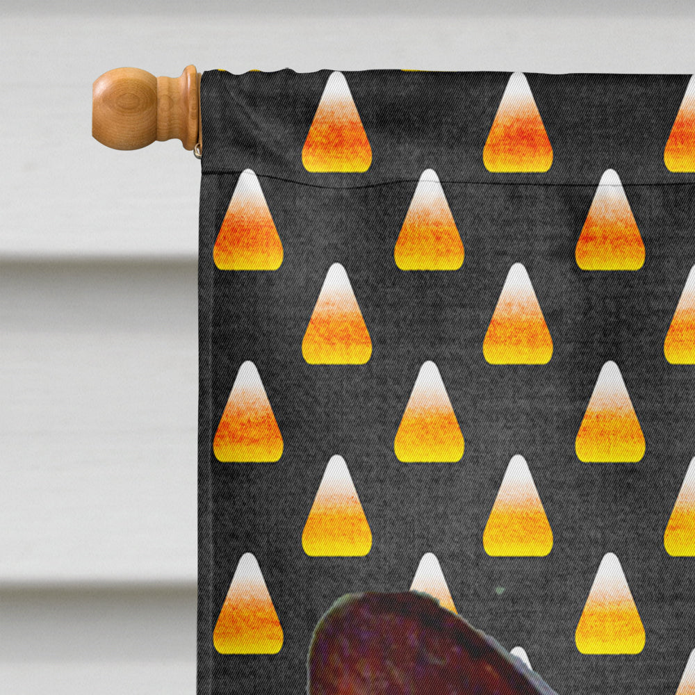 Corgi Candy Corn Halloween Portrait House Flag 28x40 Porch Sleeve Pole Decorative Outside Yard Banner Artwork Wall Hanging, Polyester