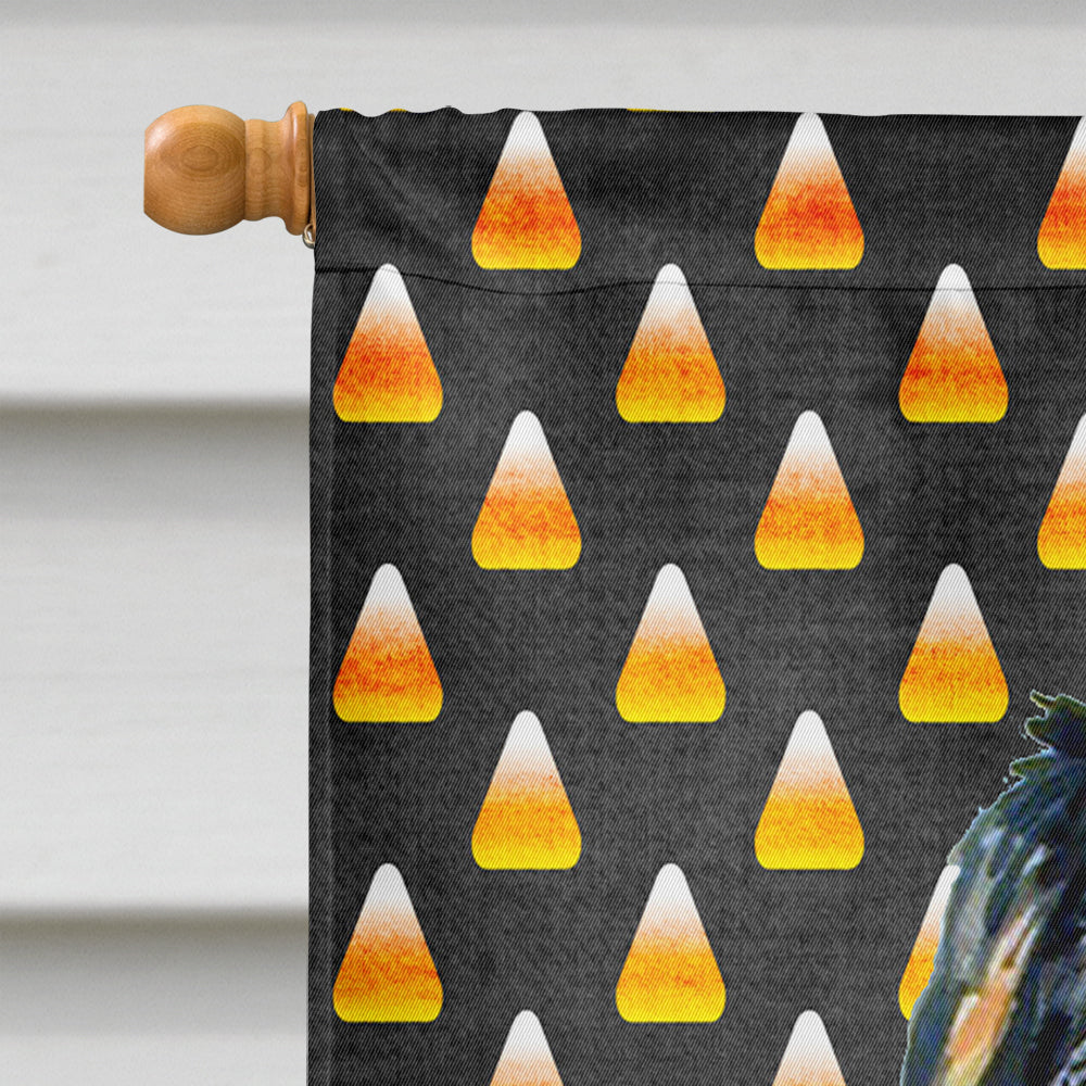 Bernese Mountain Dog Candy Corn Halloween Portrait House Flag 28x40 Porch Sleeve Pole Decorative Outside Yard Banner Artwork Wall Hanging, Polyester