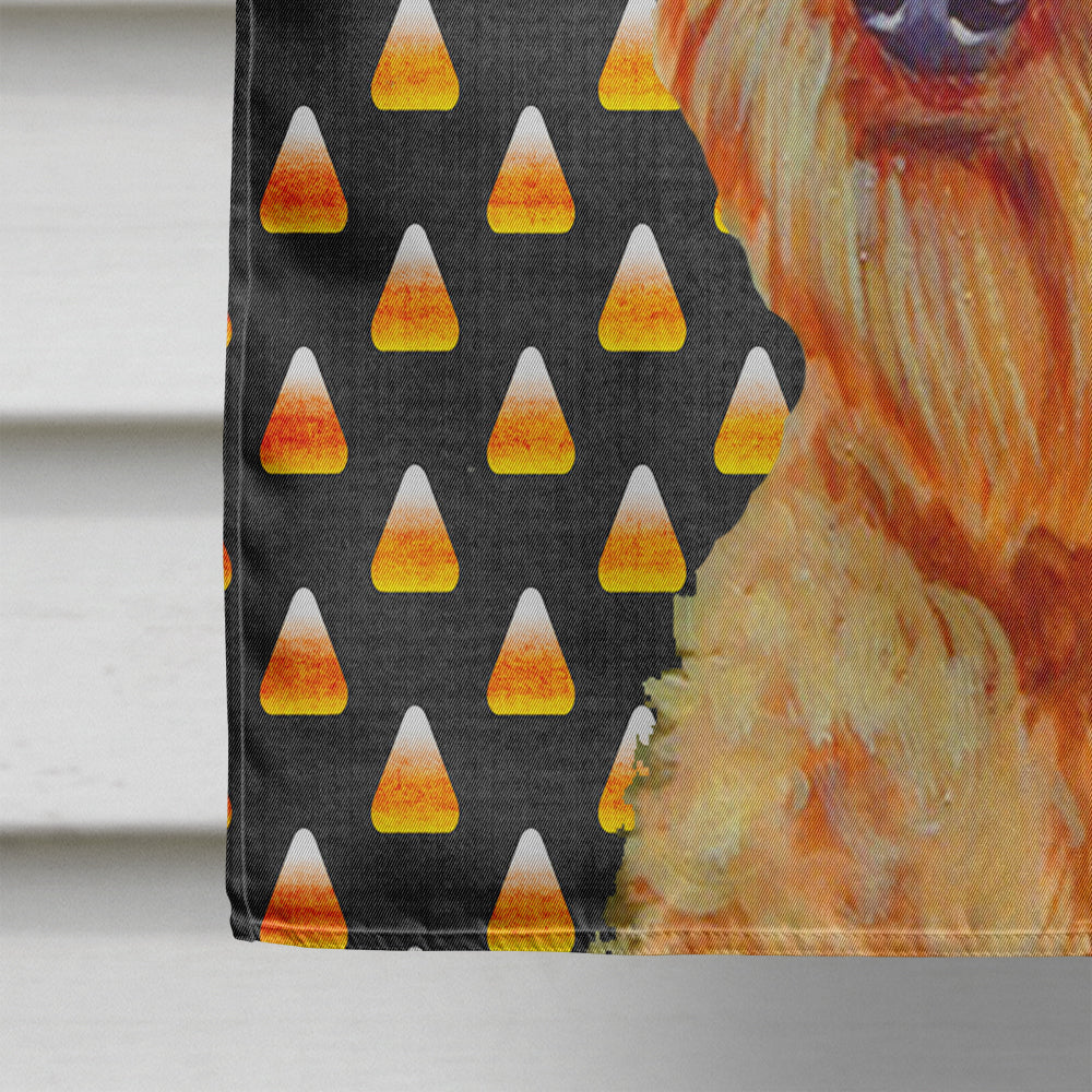 Airedale Candy Corn Halloween Portrait House Flag 28x40 Porch Sleeve Pole Decorative Outside Yard Banner Artwork Wall Hanging, Polyester