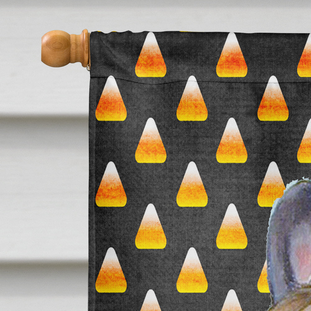 French Bulldog Candy Corn Halloween Portrait House Flag 28x40 Porch Sleeve Pole Decorative Outside Yard Banner Artwork Wall Hanging, Polyester