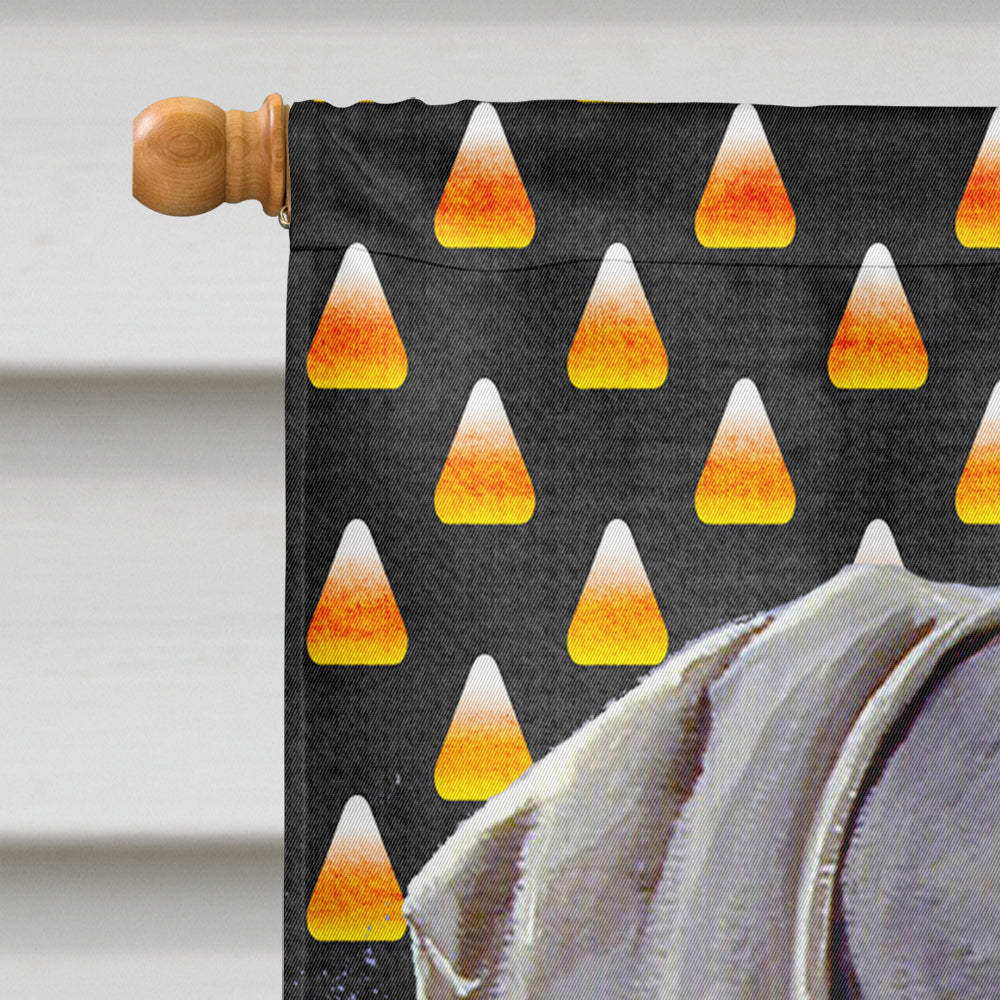 Weimaraner Candy Corn Halloween Portrait House Flag 28x40 Porch Sleeve Pole Decorative Outside Yard Banner Artwork Wall Hanging, Polyester