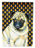 Pug Candy Corn Halloween Portrait House Flag 28x40 Porch Sleeve Pole Decorative Outside Yard Banner Artwork Wall Hanging, Polyester