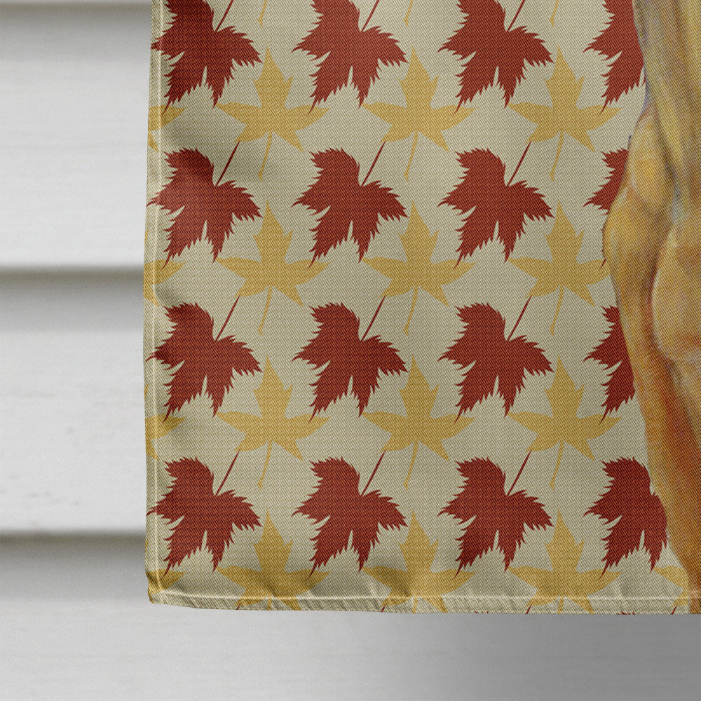 Great Dane Fall Leaves Portrait House Flag 28x40 Porch Sleeve Pole Decorative Outside Yard Banner Artwork Wall Hanging, Polyester