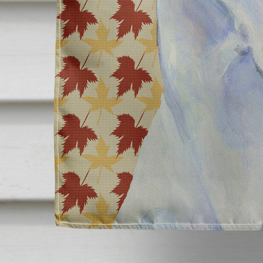 Great Dane Fall Leaves Portrait House Flag 28x40 Porch Sleeve Pole Decorative Outside Yard Banner Artwork Wall Hanging, Polyester