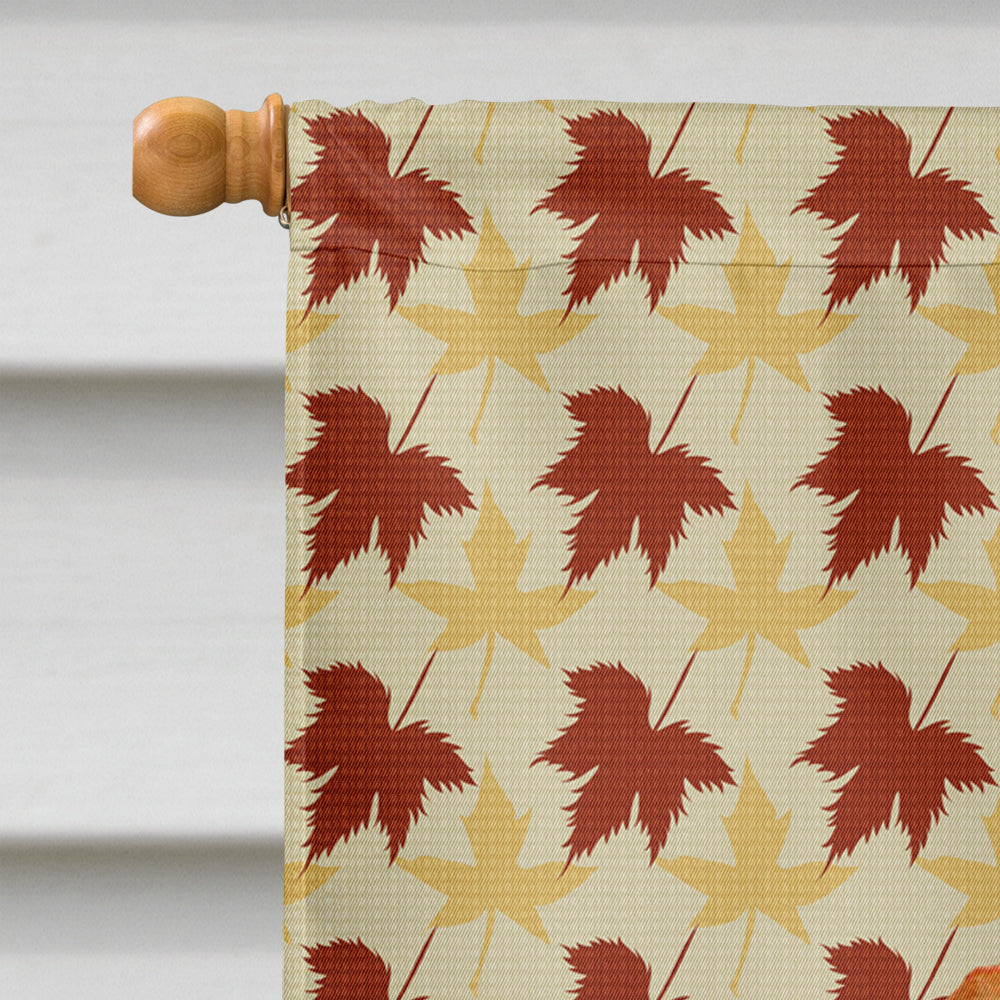 Dachshund Fall Leaves Portrait House Flag 28x40 Porch Sleeve Pole Decorative Outside Yard Banner Artwork Wall Hanging, Polyester