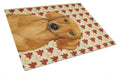 Dachshund Fall Leaves Portrait Cutting Board Tempered Glass Kitchen Cutting Surface, Heat Resistant Chopping, Non-Slip Feet, Food Prep & Serving