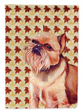 Brussels Griffon Fall Leaves Portrait House Flag 28x40 Porch Sleeve Pole Decorative Outside Yard Banner Artwork Wall Hanging, Polyester
