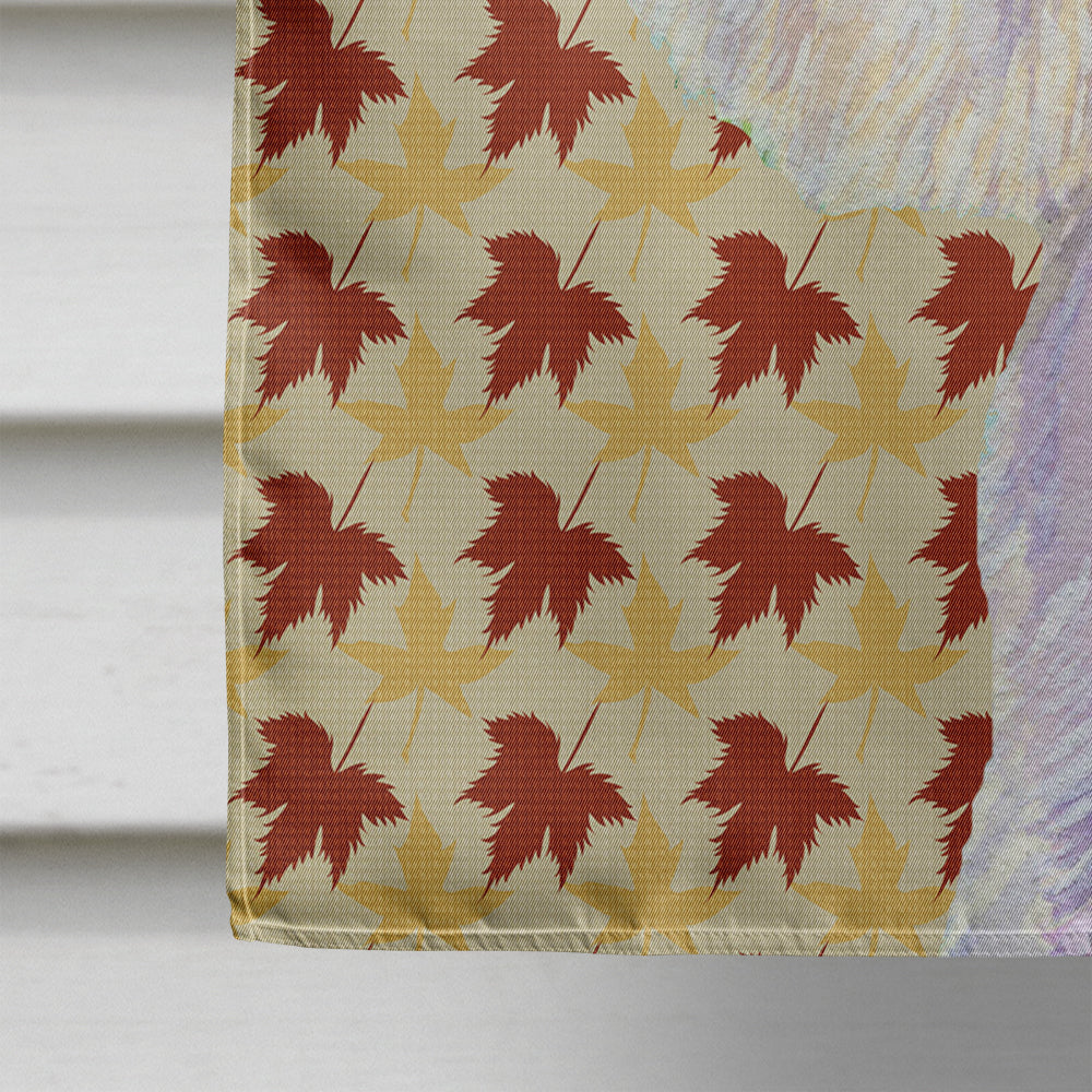 Westie Fall Leaves Portrait House Flag 28x40 Porch Sleeve Pole Decorative Outside Yard Banner Artwork Wall Hanging, Polyester