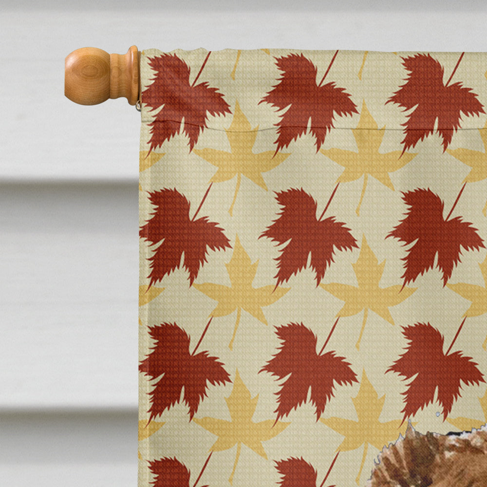 Australian Shepherd Fall Leaves Portrait House Flag 28x40 Porch Sleeve Pole Decorative Outside Yard Banner Artwork Wall Hanging, Polyester
