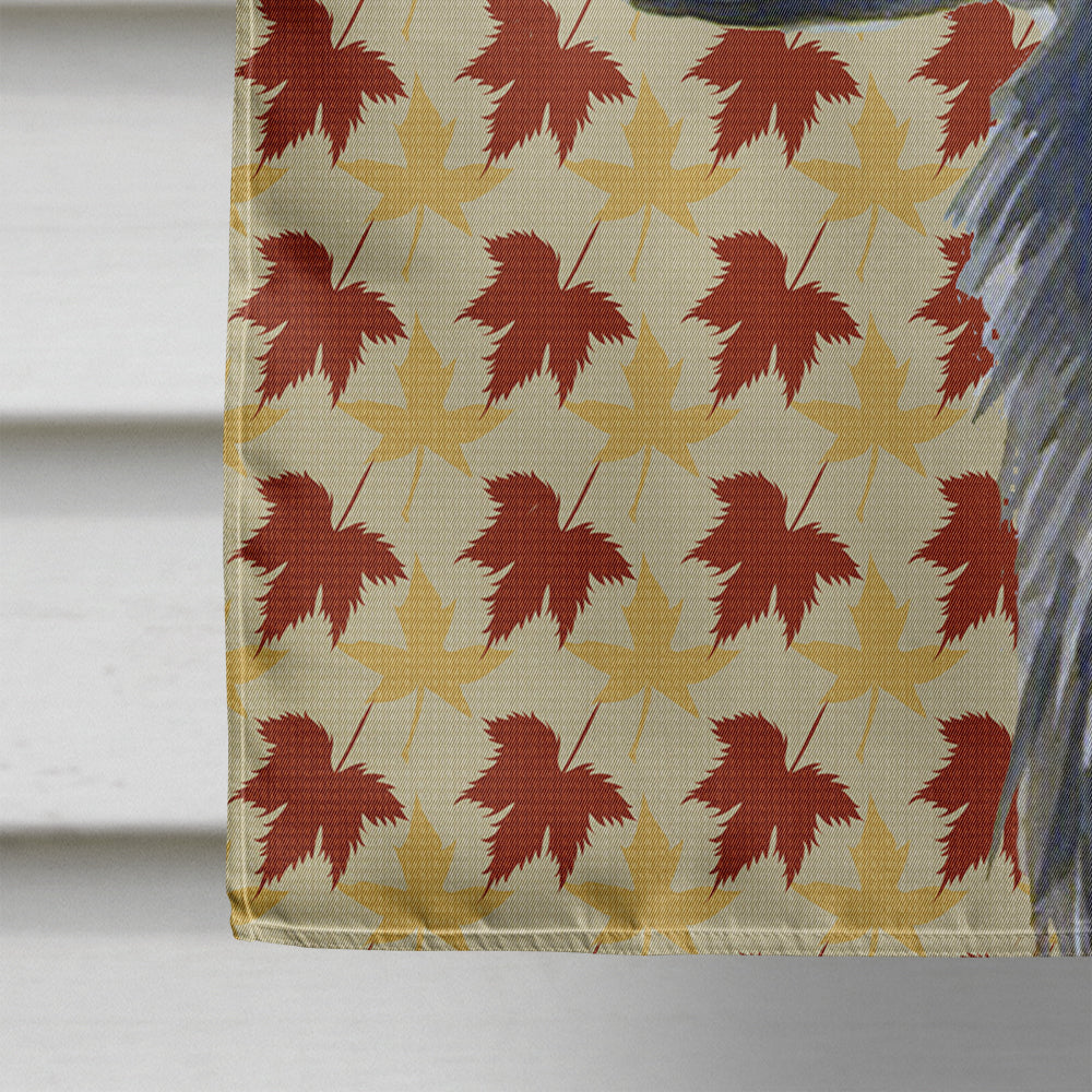 Flat Coated Retriever Fall Leaves Portrait House Flag 28x40 Porch Sleeve Pole Decorative Outside Yard Banner Artwork Wall Hanging, Polyester