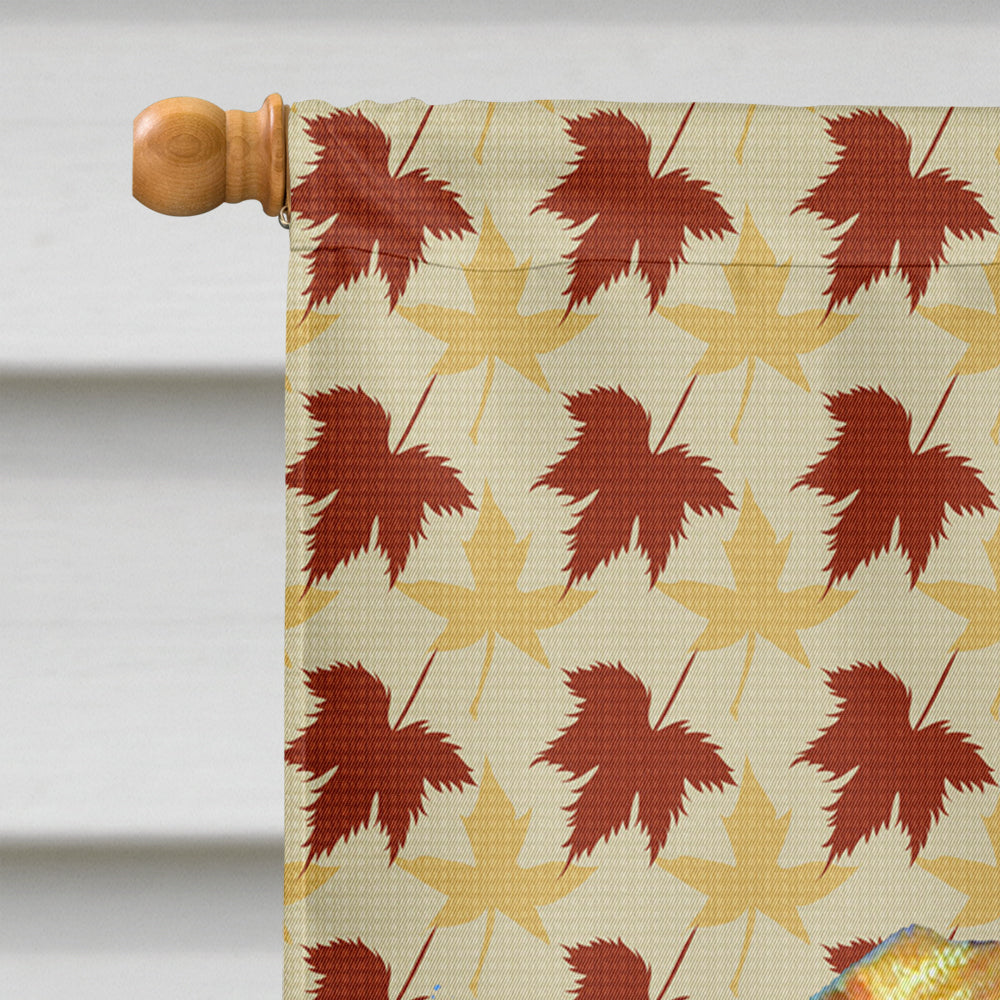 Vizsla Fall Leaves Portrait House Flag 28x40 Porch Sleeve Pole Decorative Outside Yard Banner Artwork Wall Hanging, Polyester