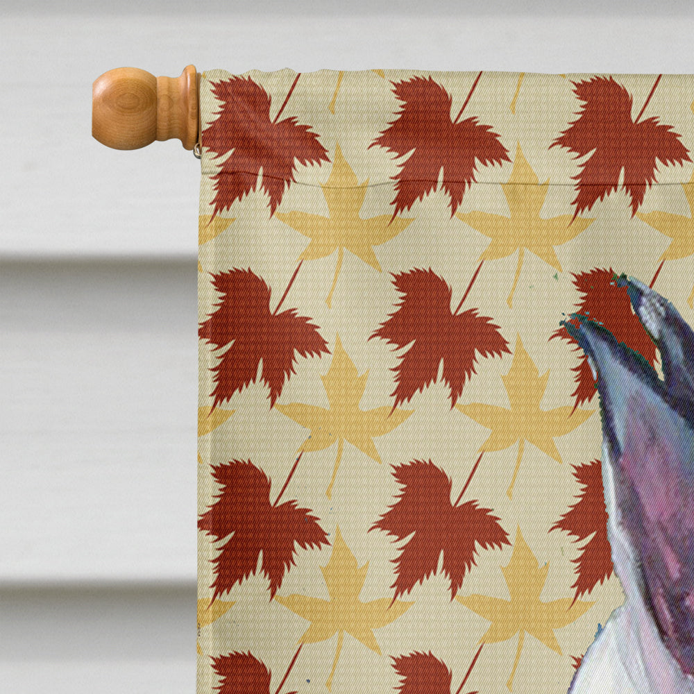 Great Dane Fall Leaves Portrait House Flag 28x40 Porch Sleeve Pole Decorative Outside Yard Banner Artwork Wall Hanging, Polyester