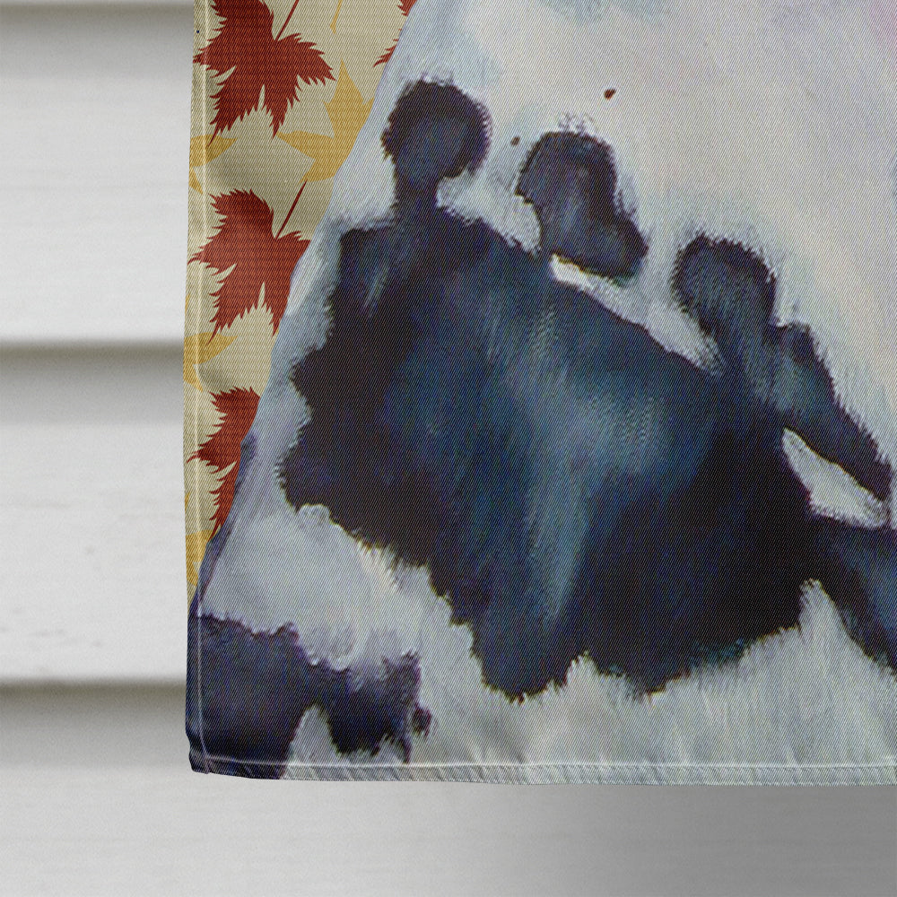 Great Dane Fall Leaves Portrait House Flag 28x40 Porch Sleeve Pole Decorative Outside Yard Banner Artwork Wall Hanging, Polyester