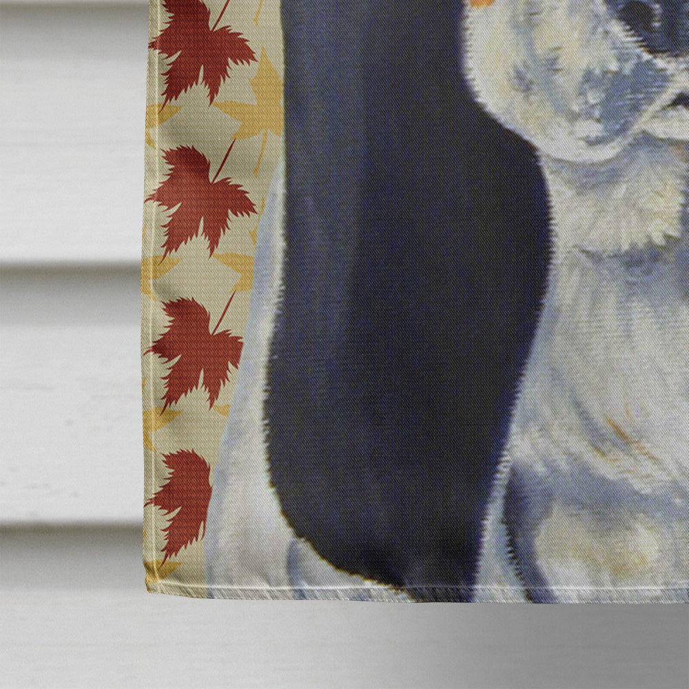 Basset Hound Fall Leaves Portrait House Flag 28x40 Porch Sleeve Pole Decorative Outside Yard Banner Artwork Wall Hanging, Polyester