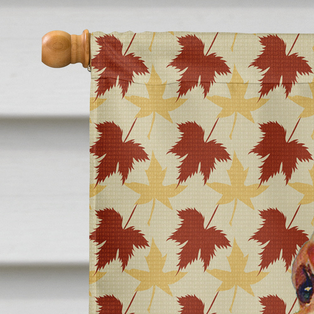 Bloodhound Fall Leaves Portrait House Flag 28x40 Porch Sleeve Pole Decorative Outside Yard Banner Artwork Wall Hanging, Polyester