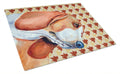 Basset Hound Fall Leaves Portrait Cutting Board Tempered Glass Kitchen Cutting Surface, Heat Resistant Chopping, Non-Slip Feet, Food Prep & Serving