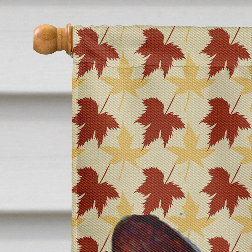 Corgi Fall Leaves Portrait House Flag 28x40 Porch Sleeve Pole Decorative Outside Yard Banner Artwork Wall Hanging, Polyester
