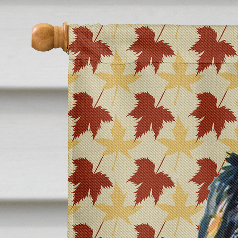 Bernese Mountain Dog Fall Leaves Portrait House Flag 28x40 Porch Sleeve Pole Decorative Outside Yard Banner Artwork Wall Hanging, Polyester