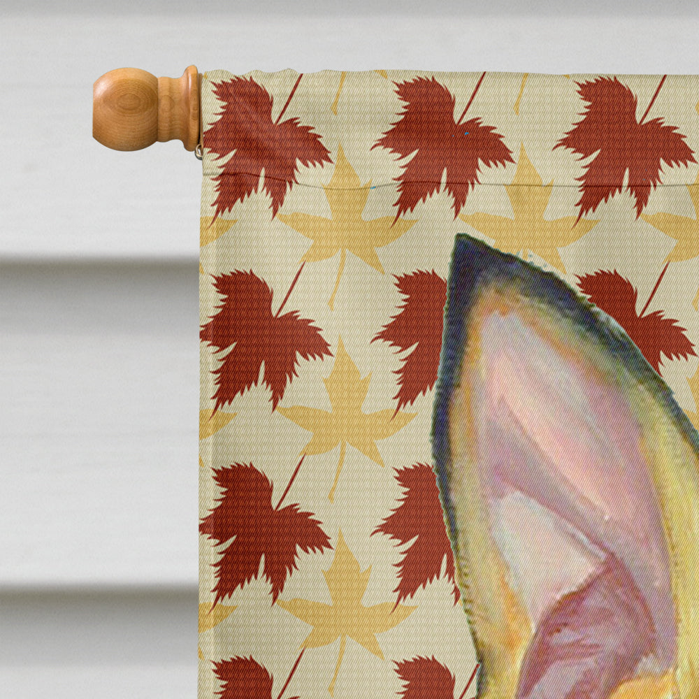 Min Pin Fall Leaves Portrait House Flag 28x40 Porch Sleeve Pole Decorative Outside Yard Banner Artwork Wall Hanging, Polyester