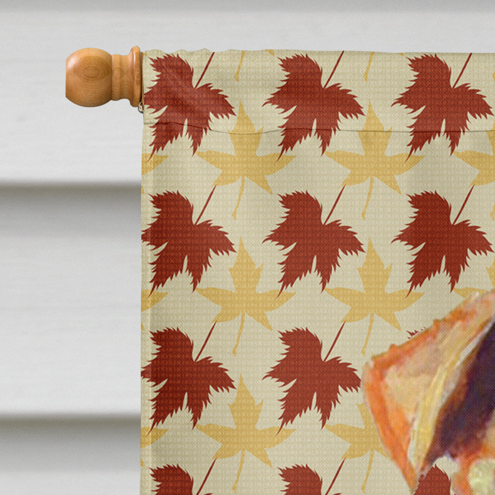Airedale Fall Leaves Portrait House Flag 28x40 Porch Sleeve Pole Decorative Outside Yard Banner Artwork Wall Hanging, Polyester