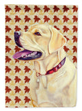 Labrador Fall Leaves Portrait House Flag 28x40 Porch Sleeve Pole Decorative Outside Yard Banner Artwork Wall Hanging, Polyester