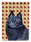 Schipperke Fall Leaves Portrait House Flag 28x40 Porch Sleeve Pole Decorative Outside Yard Banner Artwork Wall Hanging, Polyester