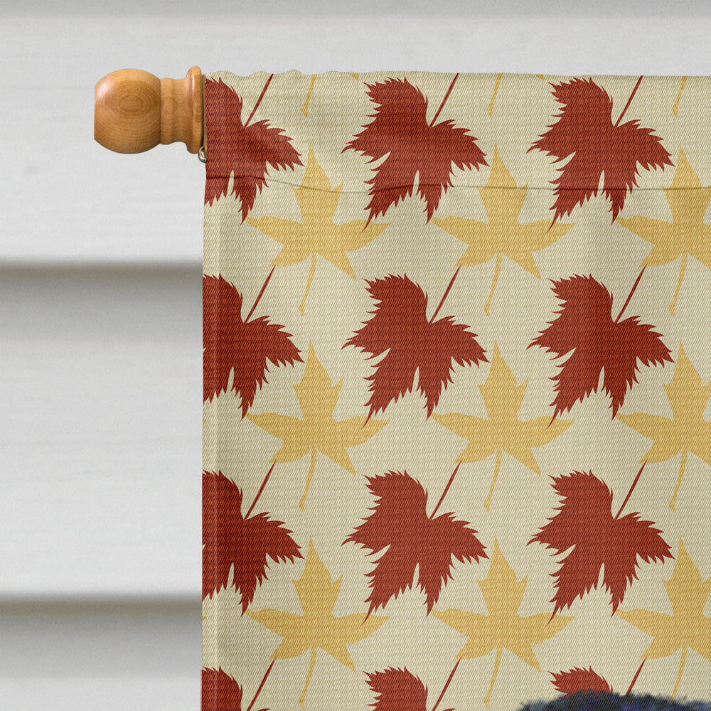 Brussels Griffon Fall Leaves Portrait House Flag 28x40 Porch Sleeve Pole Decorative Outside Yard Banner Artwork Wall Hanging, Polyester