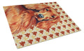Irish Setter Fall Leaves Portrait Cutting Board Tempered Glass Kitchen Cutting Surface, Heat Resistant Chopping, Non-Slip Feet, Food Prep & Serving