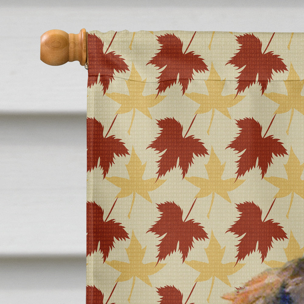 Dachshund Fall Leaves Portrait House Flag 28x40 Porch Sleeve Pole Decorative Outside Yard Banner Artwork Wall Hanging, Polyester